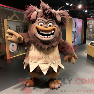 Mascot character of a Brown...