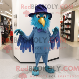Mascot character of a Blue...