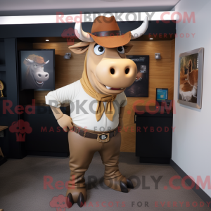 Maskot postava Tan Bull...