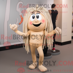 Mascot character of a Beige...