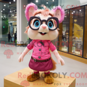 Mascot character of a Pink...