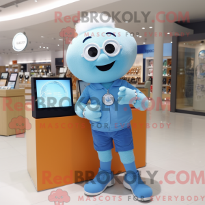 Maskot postava Sky Blue...