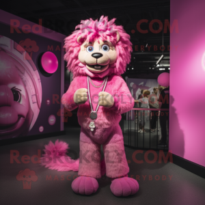 Pink Tamer Lion mascotte...