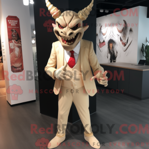 Mascot character of a Beige...