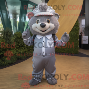 Mascot character of a Gray...