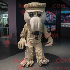 Mascot character of a Beige...