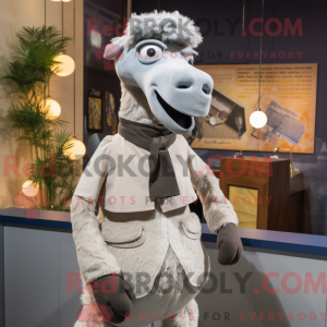 Mascot character of a Gray...