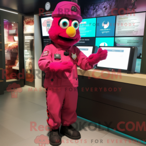 Maskottchen eines Magenta...