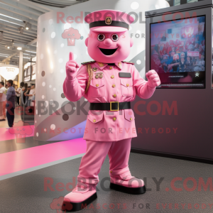 Mascot character of a Pink...