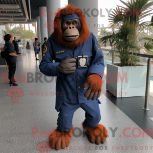 Mascot character of a Navy...