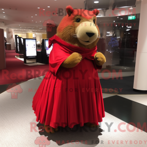 Maskottchen eines roten...