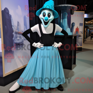 Mascot character of a Cyan...