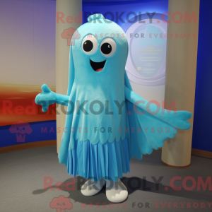 Mascot character of a Cyan...