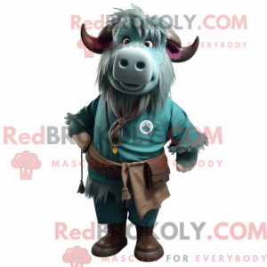 Mascot character of a Teal...