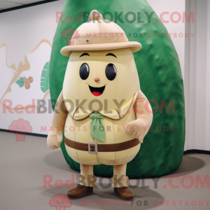 Mascot character of a Beige...