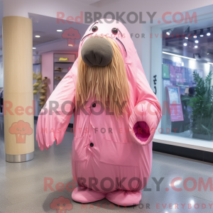 Mascot character of a Pink...