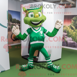 Mascot character of a Green...