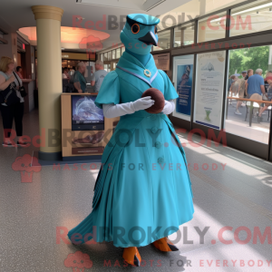 Mascot character of a Teal...
