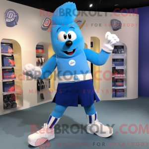 Mascot character of a Blue...