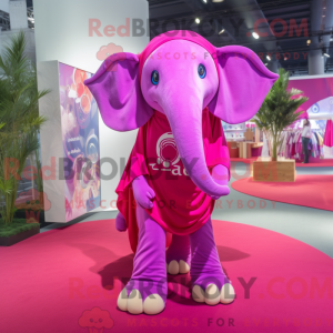 Máscara de elefante magenta...