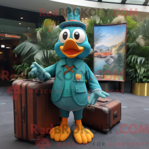 Mascot character of a Teal...