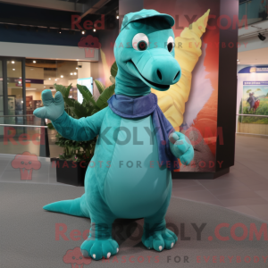 Mascot character of a Teal...