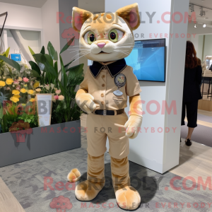 Postava maskota Tan Cat...