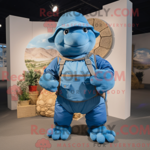Maskottchen eines blauen...
