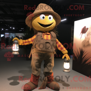 Mascot character of a Brown...