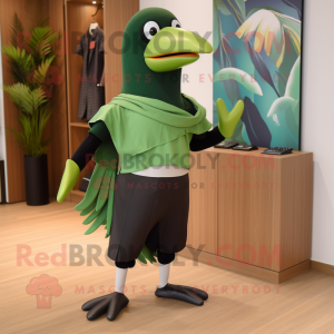 Grøn Toucan maskot kostume...