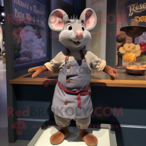 Grijze Ratatouille mascotte...