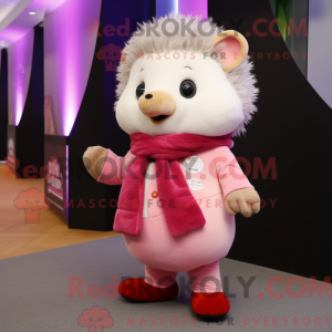 Mascot character of a Pink...