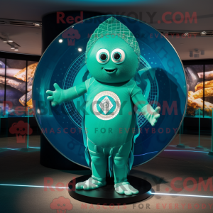 Mascot character of a Teal...