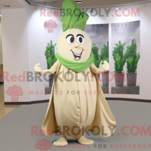 Mascot character of a Beige...