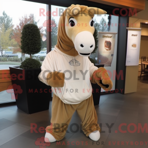 Postava maskota Tan Horse...