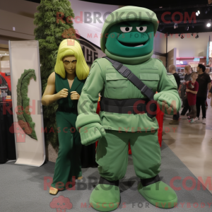 Mascot character of a Green...