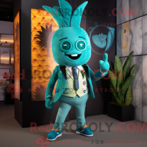 Mascot character of a Teal...
