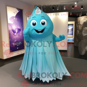 Maskottchenfigur Cyan Ice...