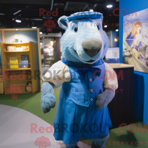 Mascot character of a Blue...