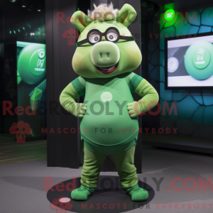 Mascot character of a Green...