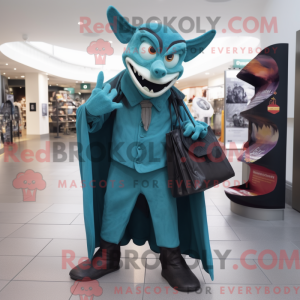 Mascot character of a Teal...