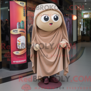 Mascot character of a Tan...