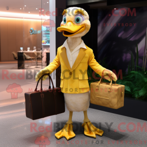 Maskottchenfigur eines Gold...