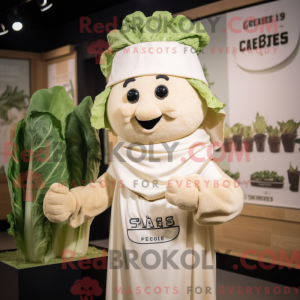 Mascot character of a Beige...
