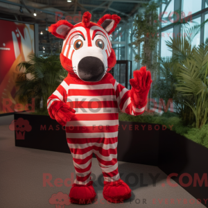 Maskottchen eines roten...