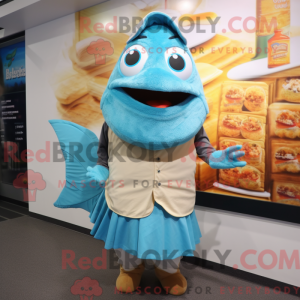 Mascot character of a Cyan...