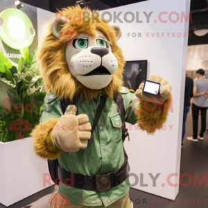 Maskottchen eines grünen...