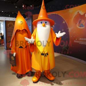 Postava maskota oranžového...
