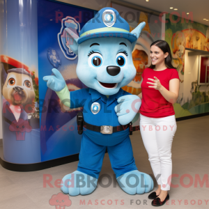 Mascot character of a Blue...