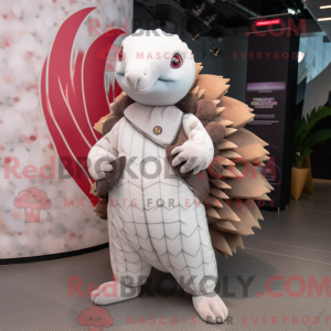 Maskot karakter af en hvid...